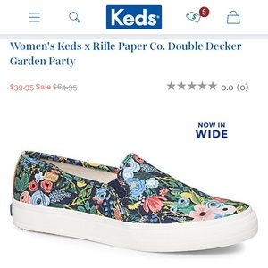 New In Box- Keds Rifle Paper Co. Slip Ons 7.5M
